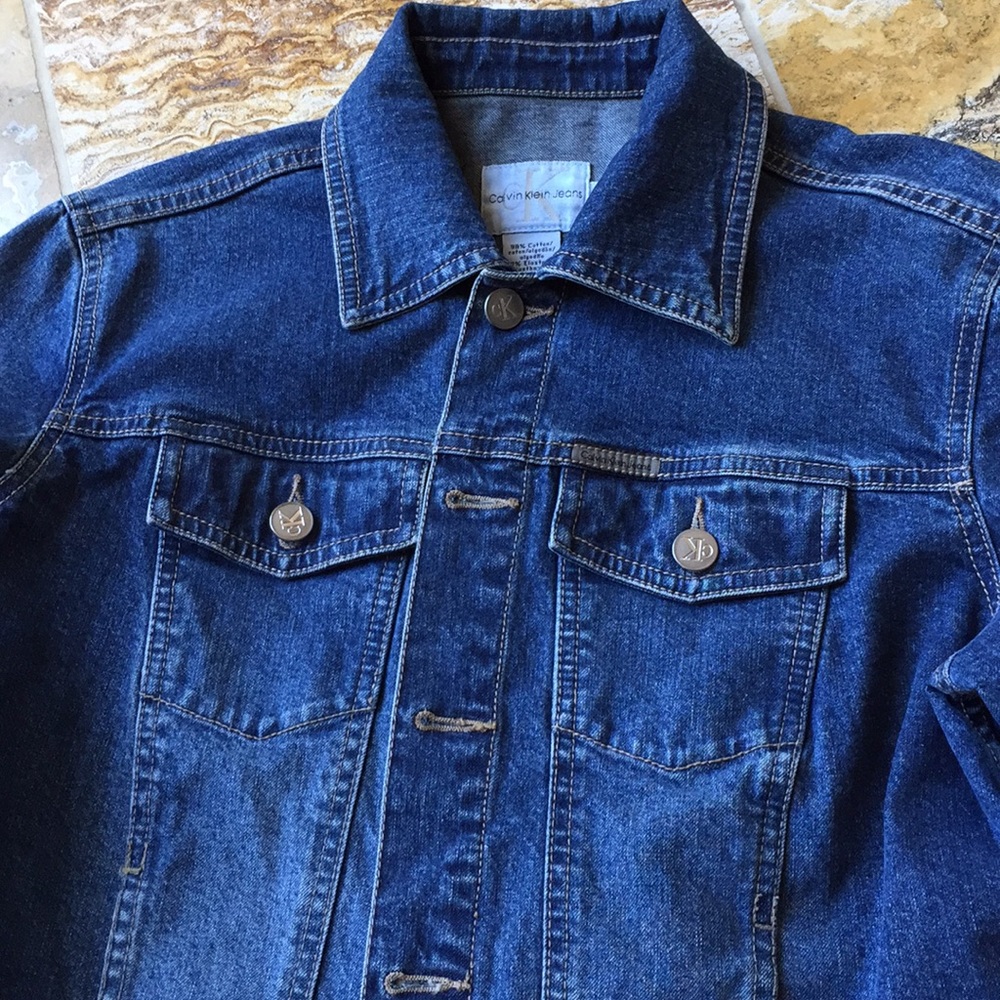 Calvin Klein Basic Jean Jacket Vguc No Flaws Noted - image 3
